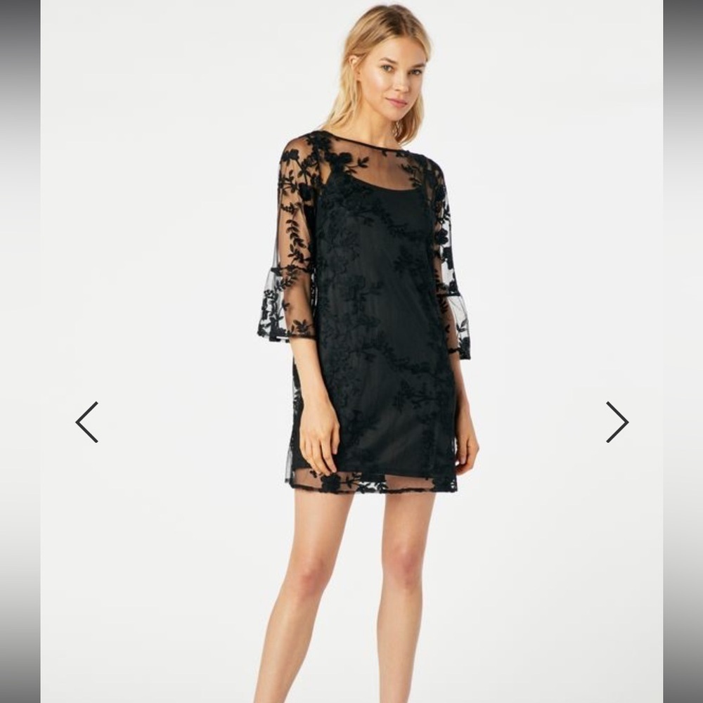 JUSTFAB Floral Embroidered Dress, Size: XS- NWT